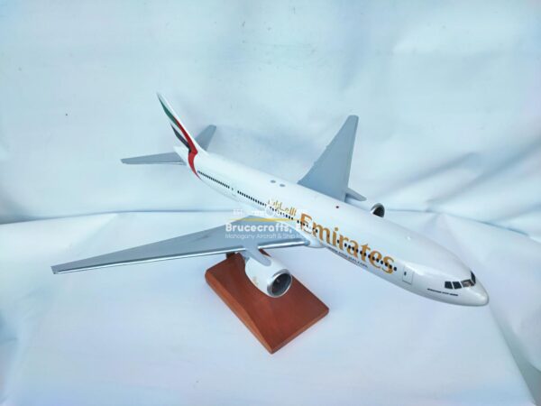 Model of B777-200 Emirates Airlines with detailed craftsmanship.